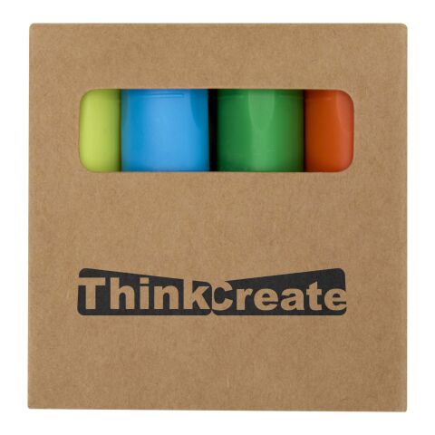Mini-coffret de surligneurs en plastique recyclé Blanc