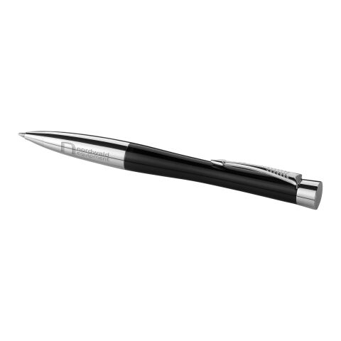 Stylo à bille Urban Prioritaire | Noir-Argent | Autocollant Numérique 1 couleur | Top du stylo | 0 mm x 0 mm x Ø 11 | non disponible
