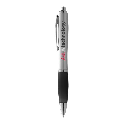 Stylo à bille Nash Standard | Argent-Noir | sans marquage | non disponible | non disponible