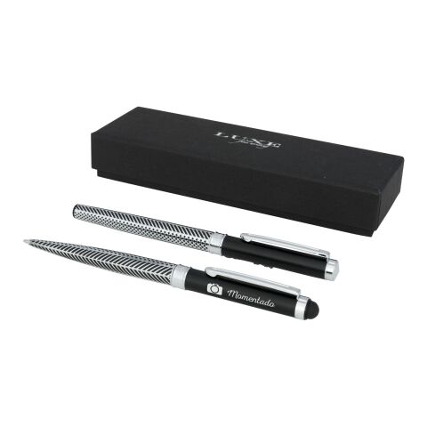 Coffret cadeau de deux stylos Empire Standard | Argent-Noir bronze | sans marquage | non disponible | non disponible