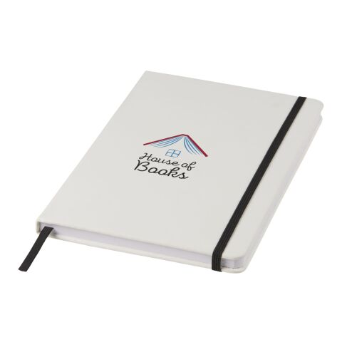 Carnet de notes Spectrum blanc avec élastique coloré A5 - pages lignées