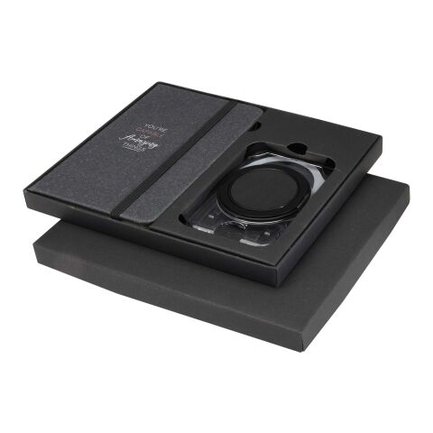 Coffret cadeau Kern avec carnet à couverture rigide A6 et portefeuille MagSafe Standard | Gris | sans marquage | non disponible | non disponible