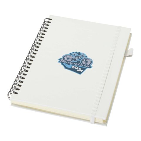 Cahier à spirales Liss A5 à couverture rigide en plastique recyclé blanc