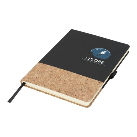 Carnet de notes A5 thermo PU en liège Evora Standard | Noir bronze | sans marquage | non disponible | non disponible