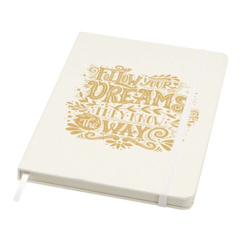 Carnet A5 recyclé Bass ligné à couverture rigide Standard | Blanc | sans marquage | non disponible | non disponible