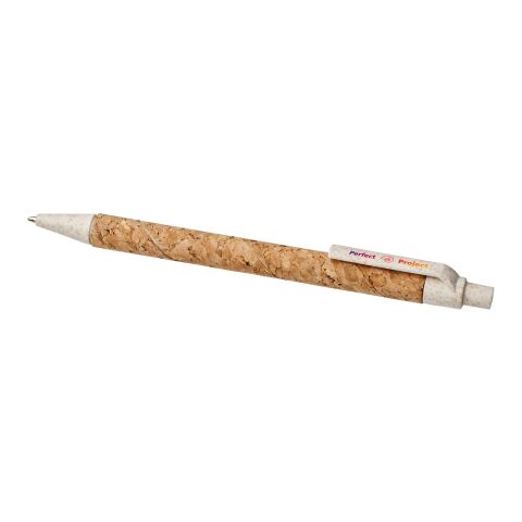 Stylo bille Midar en liège et paille de blé Standard | beige-Crème | sans marquage | non disponible | non disponible