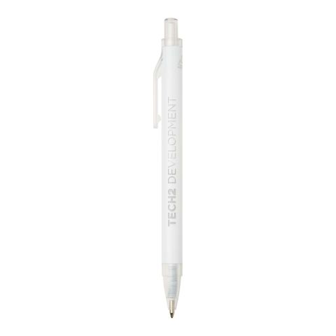 Stylo à bille Spectrum en aluminium recyclé (encre bleue) blanc