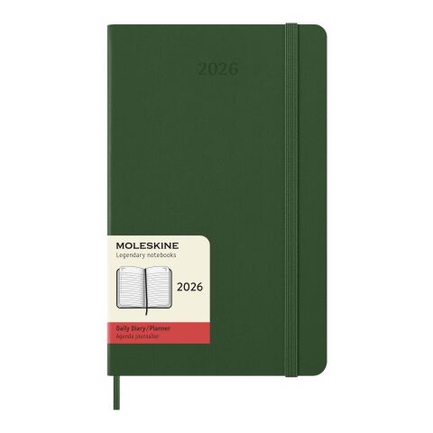 12M Hardcover Tagesplaner Standard | Vert myrte | sans marquage | non disponible | non disponible