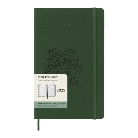 12M Hardcover Wochenplaner Standard | Vert myrte | sans marquage | non disponible | non disponible
