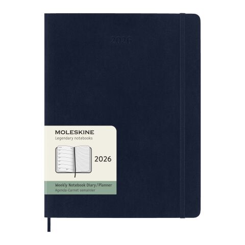 Agenda XL 12 mois Moleskine à couverture souple Standard | Bleu saphir | sans marquage | non disponible | non disponible