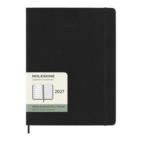 Agenda XL 12&nbsp;mois Moleskine à couverture souple Standard | Noir | sans marquage | non disponible | non disponible