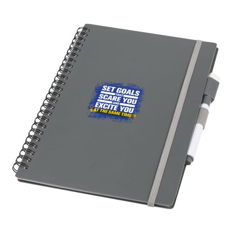 Bloc-notes réutilisable Pebbles format A5 Standard | Gris | sans marquage | non disponible | non disponible