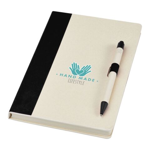 Ensemble carnet de notes format A5 et stylo bille Dairy Dream Standard | noir | sans marquage | non disponible | non disponible