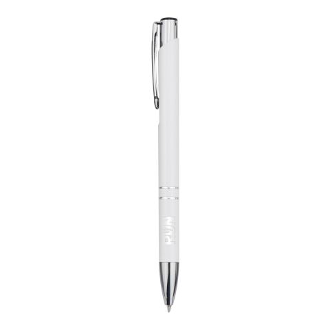 Stylo bille en aluminium recyclé Moneta Standard | Blanc | sans marquage | non disponible | non disponible
