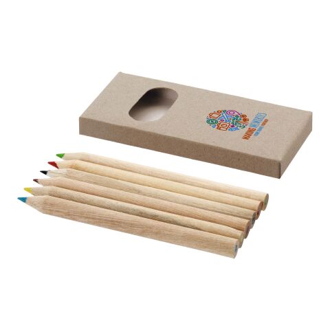 Set de coloriage Artemaa avec 6 crayons Standard | beige | sans marquage | non disponible | non disponible