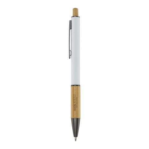 Stylo bille en aluminium recyclé Darius Standard | Blanc | sans marquage | non disponible | non disponible