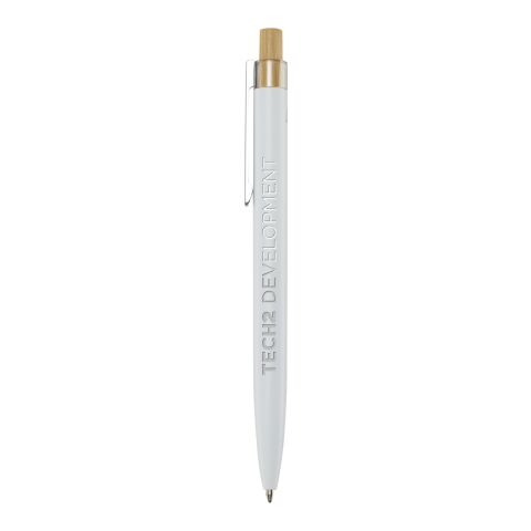 Stylo bille en aluminium recyclé Nooshin Standard | Blanc | sans marquage | non disponible | non disponible