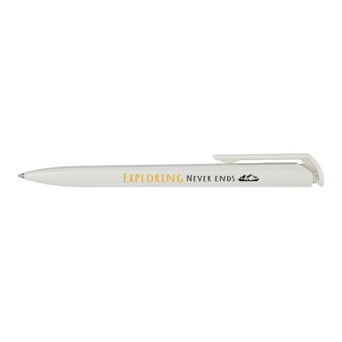 Stylo bille en plastique recyclé Lucia Standard | Blanc | sans marquage | non disponible | non disponible