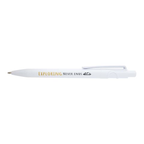 Stylo bille Unica en plastique recyclé (encre noire) Standard | blanc | sans marquage | non disponible | non disponible