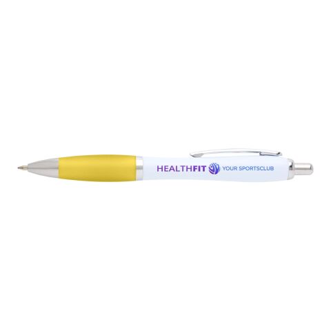 Stylo bille Nash en plastique recyclé (encre bleue) Standard | Jaune | sans marquage | non disponible | non disponible