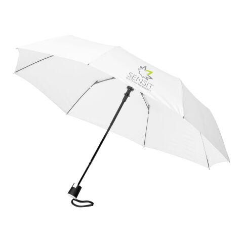 Parapluie 21&quot; 3 sections ouverture automatique Wali Standard | Blanc | sans marquage | non disponible | non disponible | non disponible