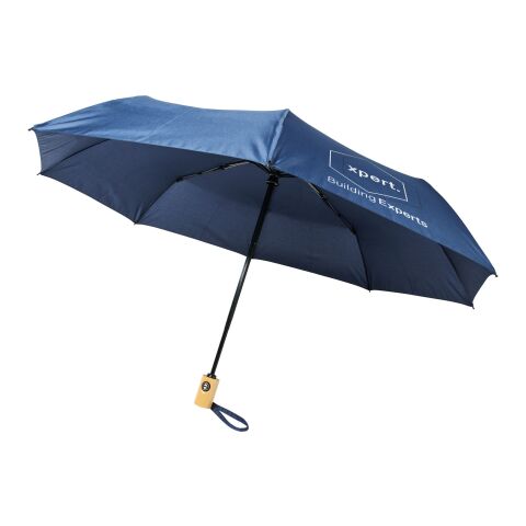 Parapluie en PET recyclé pliable 21&quot; à ouverture/fermeture automatique Bo Standard | Marine | sans marquage | non disponible | non disponible | non disponible