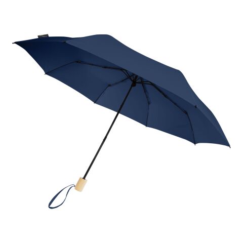 Parapluie 21&quot; pliable windproof en PET recyclé Birgit Standard | Marine | sans marquage | non disponible | non disponible