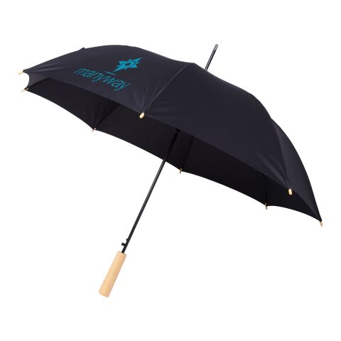 Parapluie 23&quot; en PET recyclé à ouverture automatique Alina Standard | Noir | sans marquage | non disponible | non disponible | non disponible
