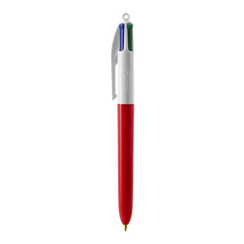 BIC® 4 Couleurs bille Blanc-rouge | Sérigraphie 1 couleur | Corps-Centré clip | 30.00 mm x 43.00 mm