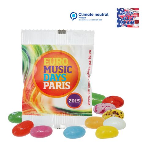 American Jelly Beans, 10 g blanc | Impression 3 couleurs