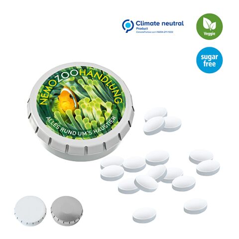 SUPER MINI Boîte «Clic-Clac» avec pastilles Cool Ice blanc | sans marquage