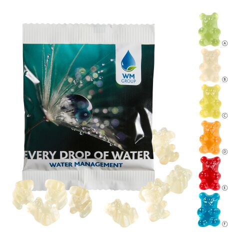 Oursons premium unicolores, 20 g, sachet compostable sans marquage