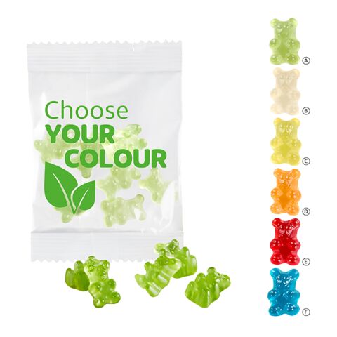 Oursons premium avec 1 seule couleur, 10 g VEGAN, sachet conventionnel