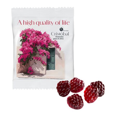 Gommes de fruits 80 % moins de sucre VEGAN, sachet conventionnel Numérique ou Flexographie
