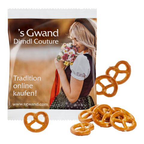 Mini bretzels salés, sachet compostable sans marquage