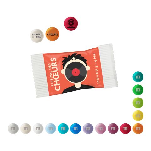 Bonbons en chocolat M&amp;M’S® personnalisés en sachet PAPIER de 7 g sans marquage | rouge