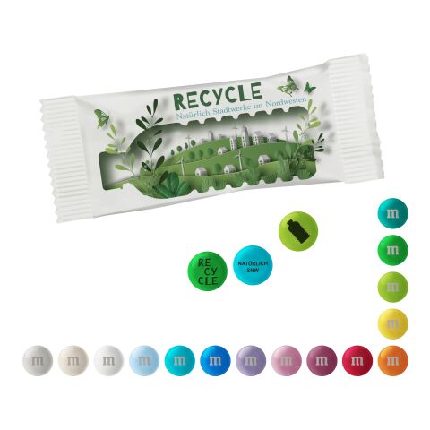 Bonbons en chocolat M&amp;M’S® personnalisés en sachet PAPIER de 15 g sans marquage | jaune