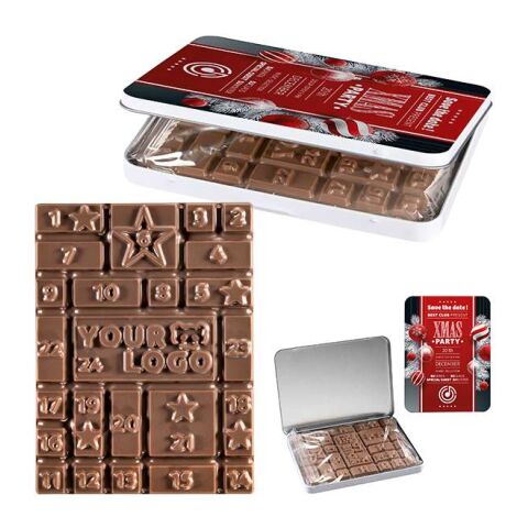 Calendrier de l’avent – boîte décorative MINI – Tablette de chocolat de l’avent personnalisable sans marquage