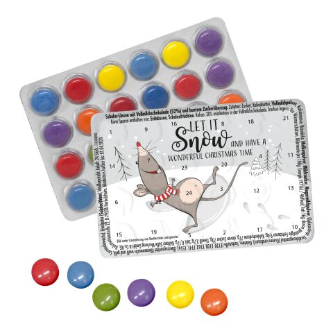 Le plus petit calendrier (de l&#039;avent) du monde MOTIFS STANDARDS avec bonbons en chocolat sans marquage | Regarde donc, Noël!
