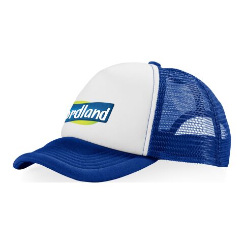 Casquette 5 panneaux Trucker Standard | Bleu royal-Blanc | sans marquage | non disponible | non disponible | non disponible