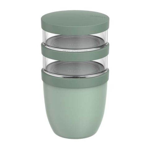 Pot repas Mepal Ellipse isotherme 3 pièces de 500&nbsp;ml + 2 x 200&nbsp;ml Standard | Sauge | sans marquage | non disponible | non disponible