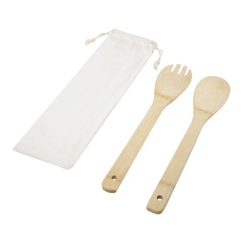 Cuillère et fourchette à salade Endiv en bambou Standard | beige | sans marquage | non disponible | non disponible