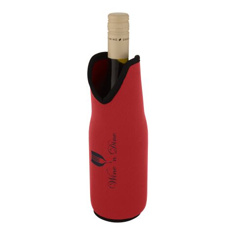 Manchon Noun en néoprène recyclé pour bouteille de vin Standard | Rouge | sans marquage | non disponible | non disponible | non disponible