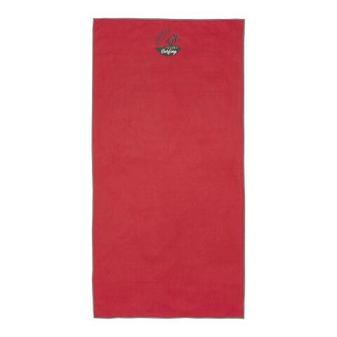 Serviette Pieter certifiée GRS ultra-légère et à séchage rapide 50 x 100 cm Standard | Rouge | sans marquage | non disponible | non disponible | non disponible