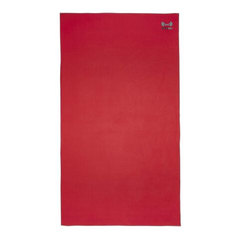 Serviette Pieter certifiée GRS ultra-légère et à séchage rapide 100 x 180 cm Rouge | sans marquage | non disponible | non disponible