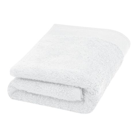 Serviette de bain en coton 550 g/m² 50x100 cm Nora Blanc | sans marquage | non disponible | non disponible | non disponible