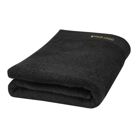 Serviette de bain en coton 550 g/m² 70x140 cm Ellie noir | sans marquage | non disponible | non disponible | non disponible
