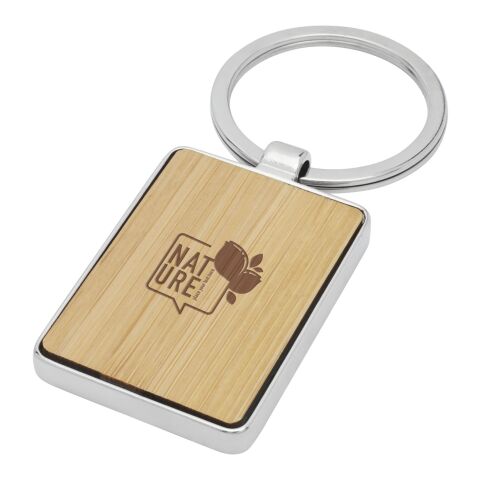 Porte-clés rectangulaire Neta en bambou Standard | Naturel | sans marquage | non disponible | non disponible