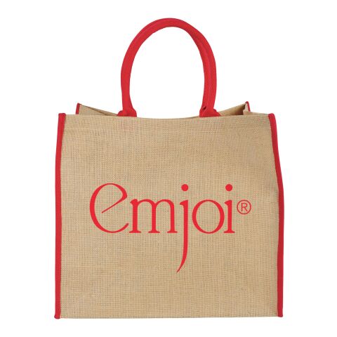 Grand Sac Shopping Jute Standard | beige-Rouge | sans marquage | non disponible | non disponible