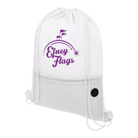 Sac à dos Oriole avec cordon, en maille filet Standard | Blanc | sans marquage | non disponible | non disponible | non disponible